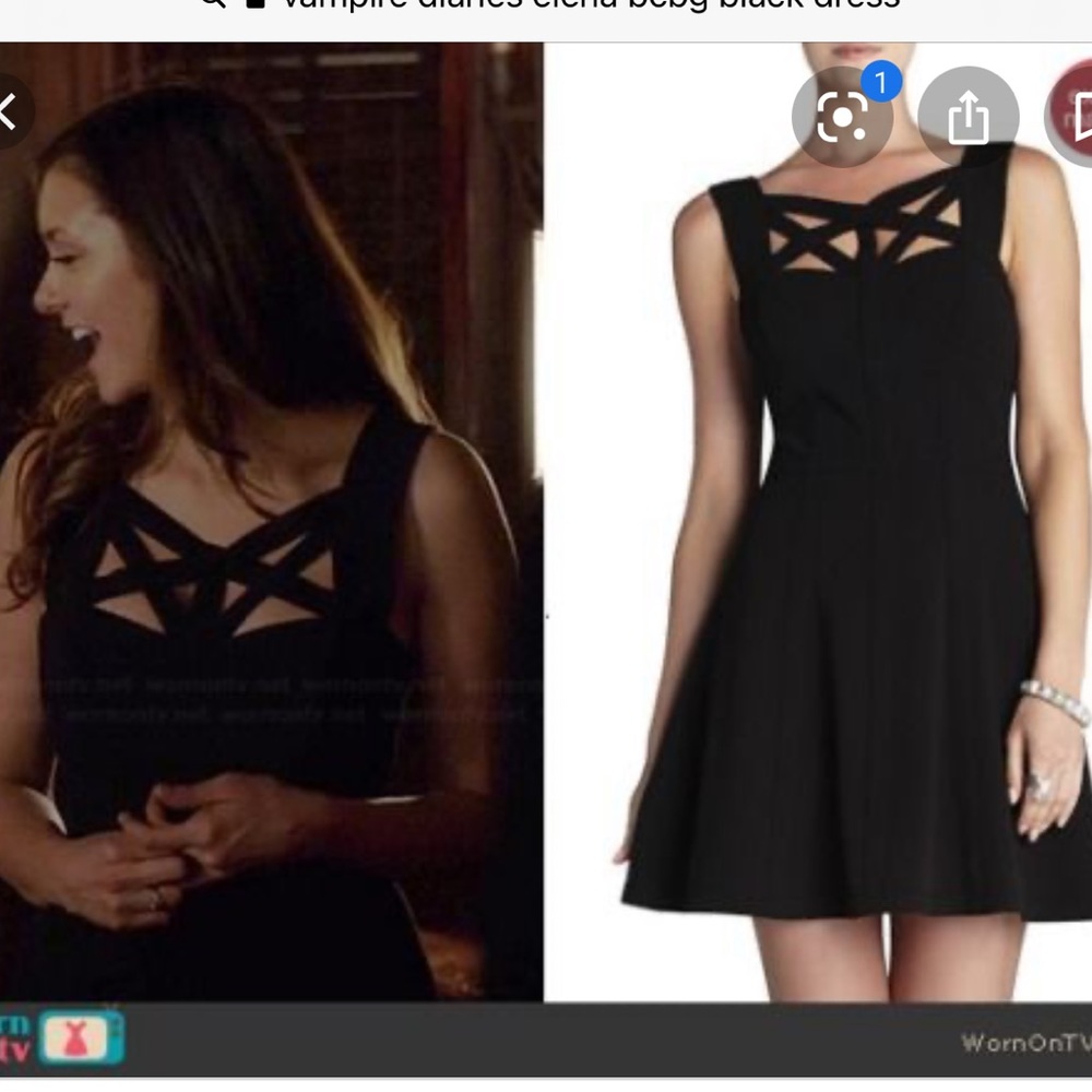 Black BCBG crossover dress